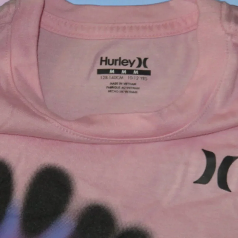 NWOT Hurley Pink Spiral Tie-Dye Crop Tee - Picture 5 of 6
